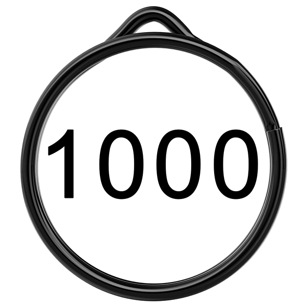 1000 Black EzySplitz Rings