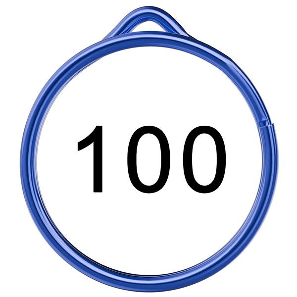 100 Blue EzySplitz Rings