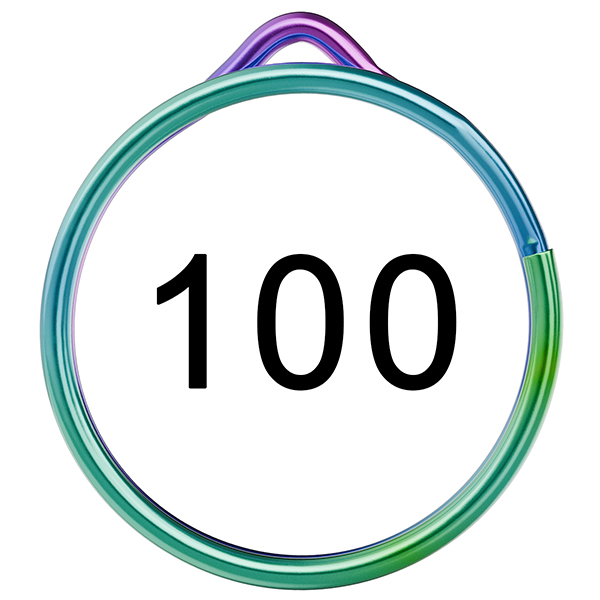 100 Rainbow EzySplitz Rings